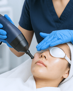 Fractional CO2 laser Singapore treatment visual for acne scars and skin resurfacing at Cheongdam Aesthetics clinic